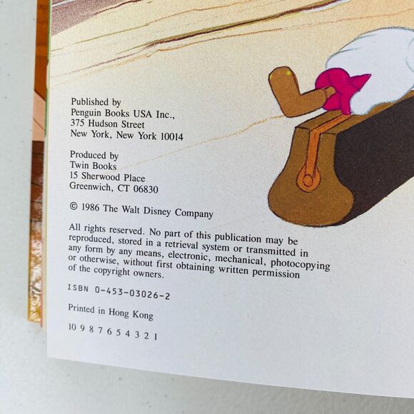 Walt Disney's Pinocchio Hard Cover Book Vintage 1986 Near Mint LGBS03 - Picture 3 of 4